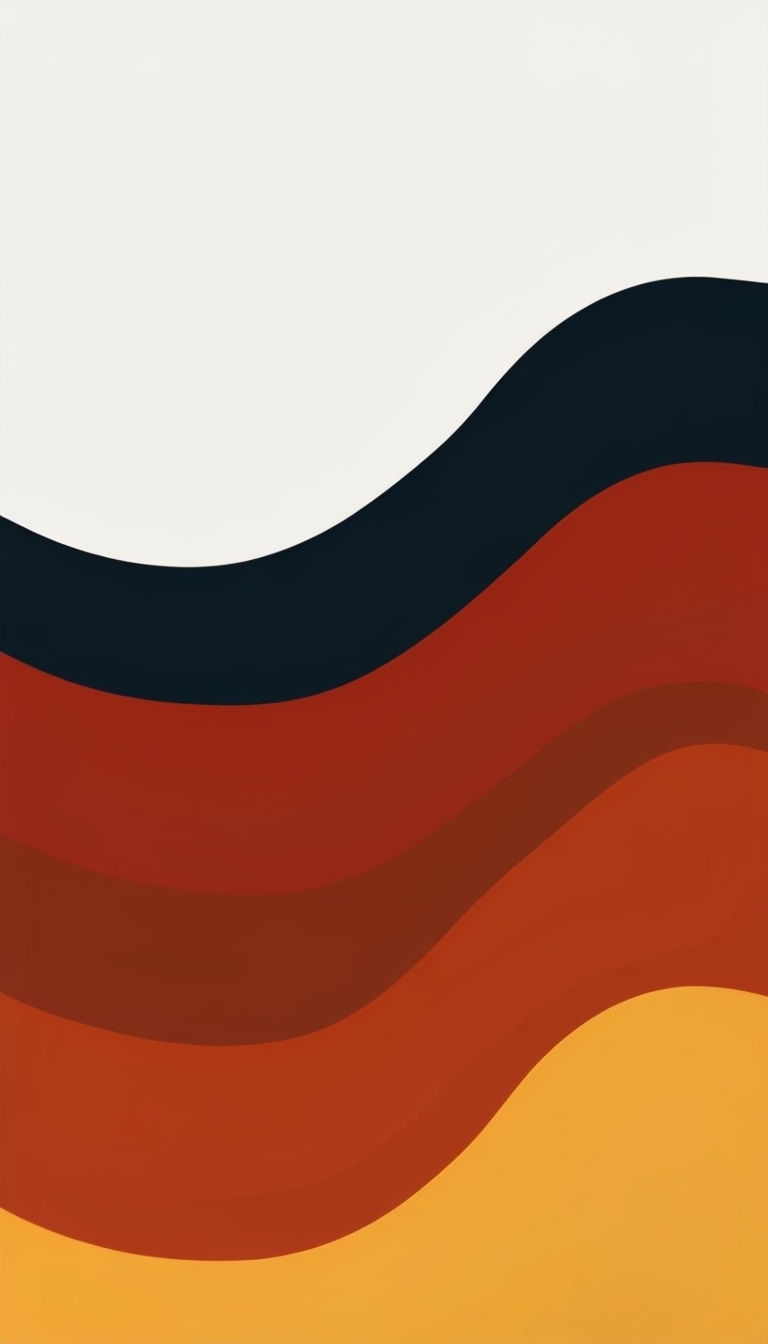 Minimalist Curved Waves Digital Artwork for Serene Mobile Wallpaper