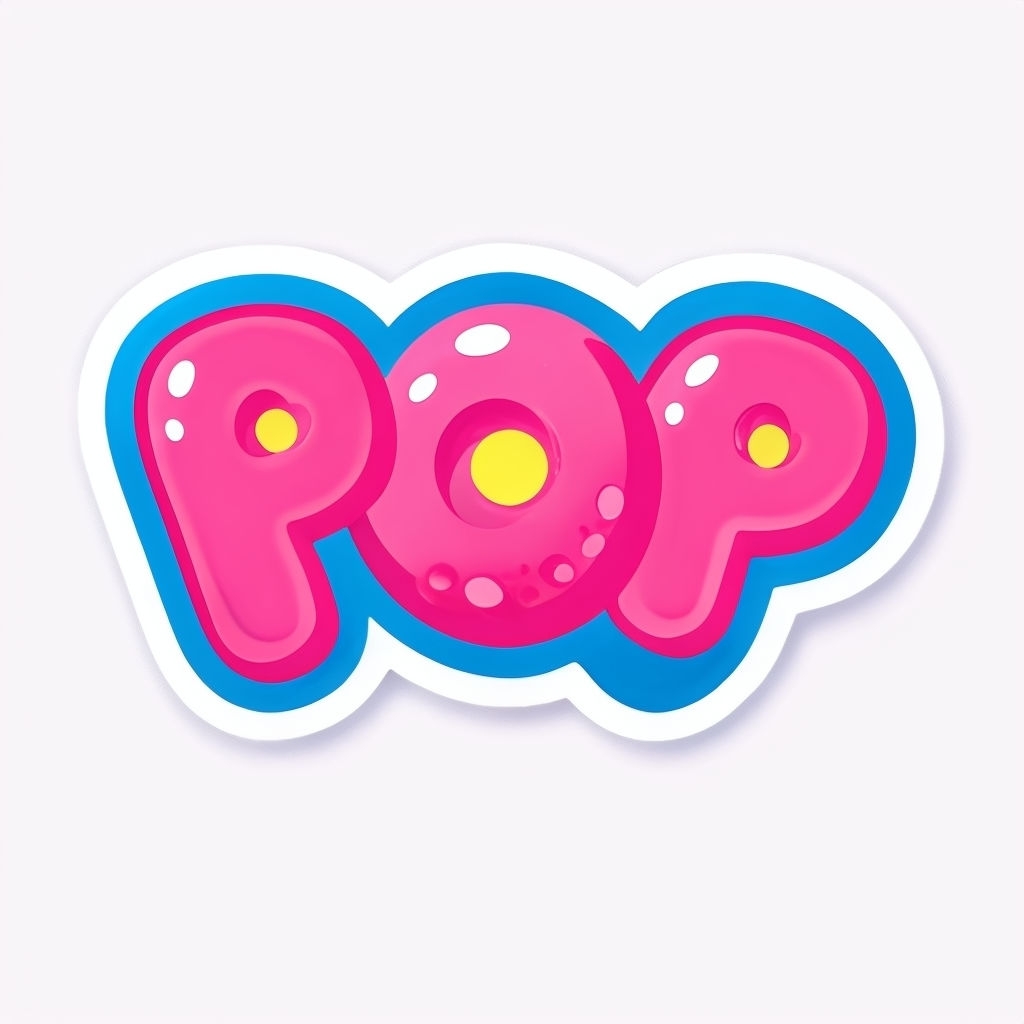 Fun and Energetic POP Logo Design with Bright Colors for Branding Logo