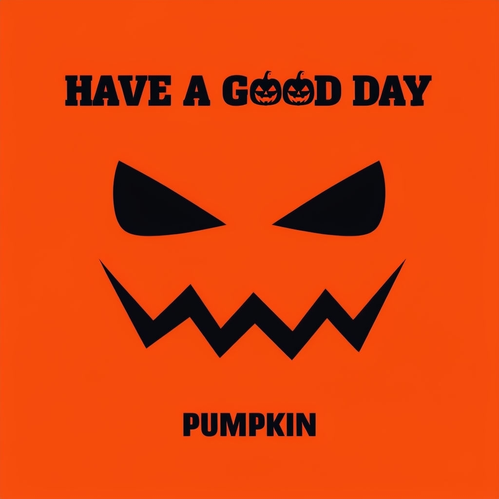 Have a Good Day Spooky Pumpkin Design T-shirt