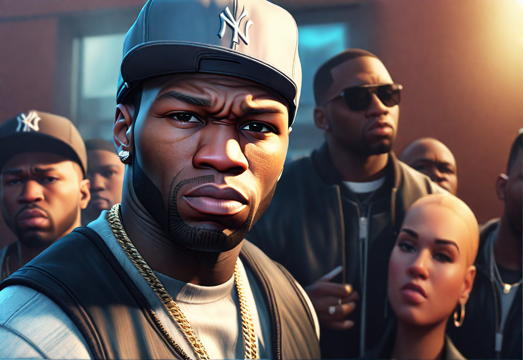 Create a realistic photo of the rapper 50 Cent by Mystery - Playground