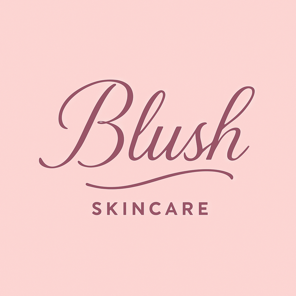Elegant Deep Pink Blush Skincare Logo Design