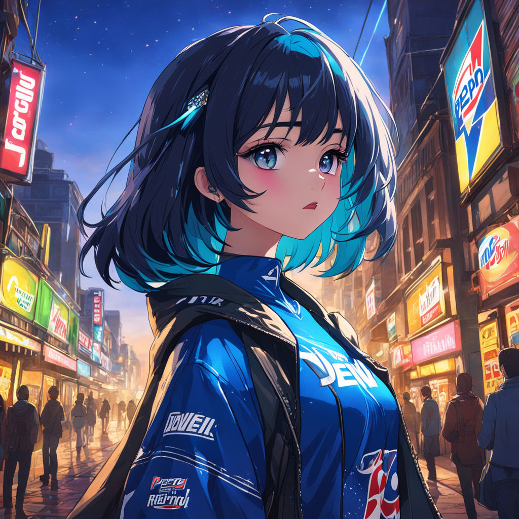 ((Mountain Dew anime girl in trending Pepsi attire)) by Nelson353 ...