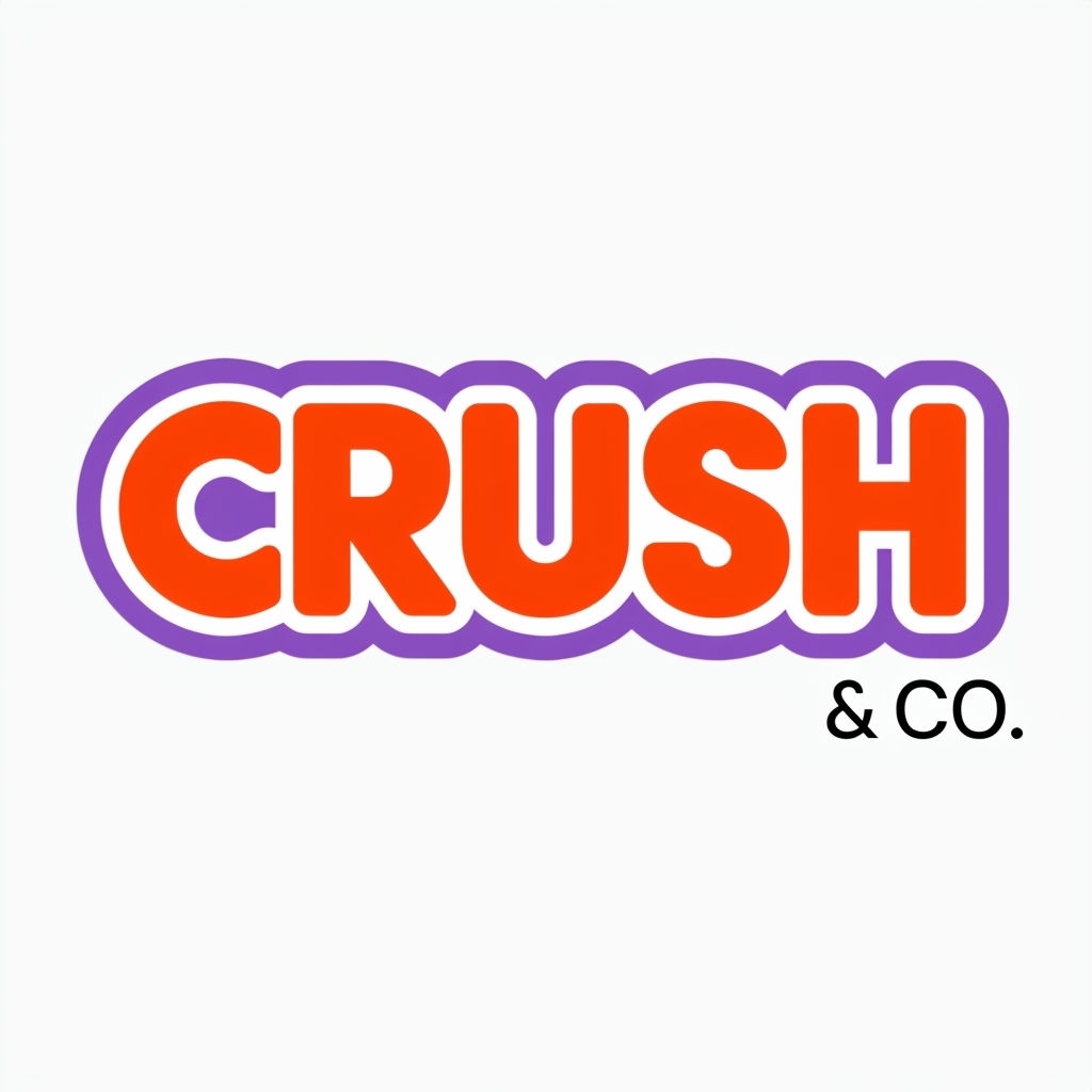 Modern Minimalist Orange Crush Co. Logo Design for Branding