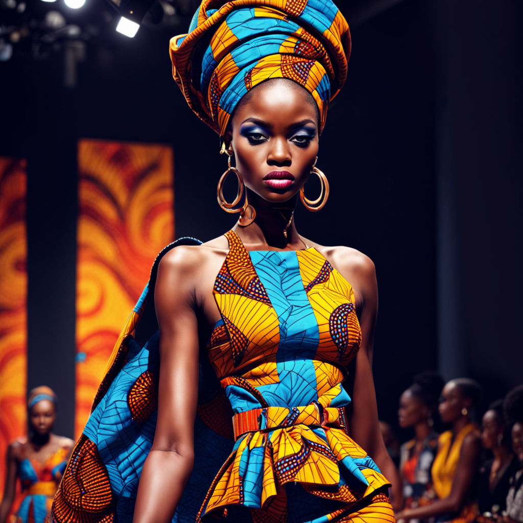 Contemporary African fashion illustration by Rabit Mao - Playground