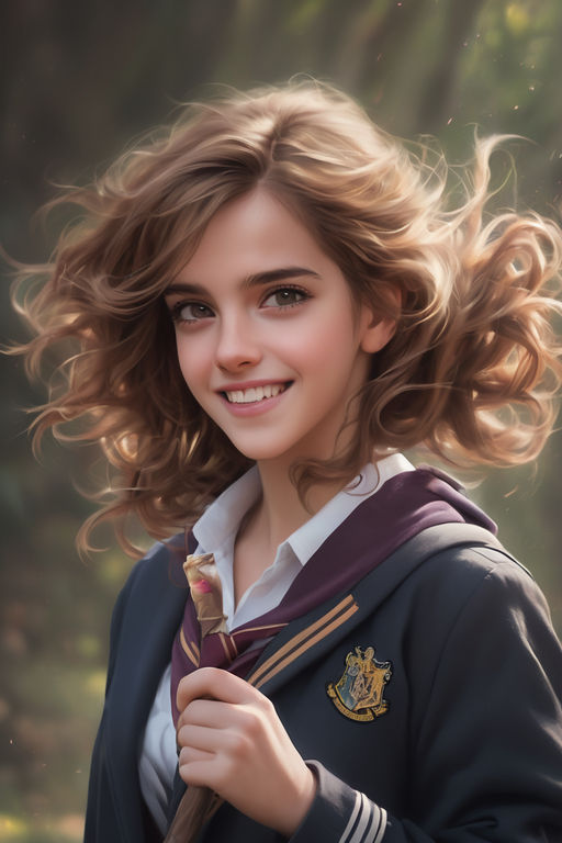 Digital art of Hermione Granger Emma Watson clad in tight sc... by kin ...