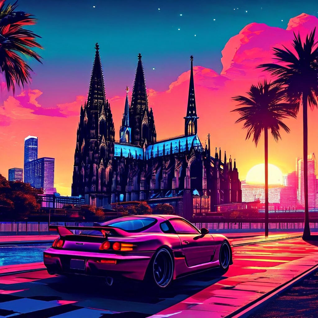 Cologne Cathedral rendered in GTA Vice City graphics by Serdil Tayfur ...