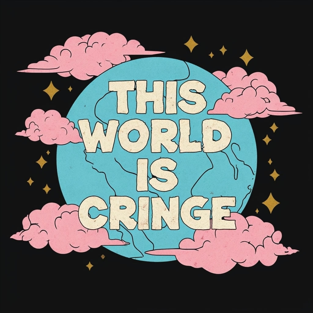 Retro This World is Cringe Graphic T-Shirt