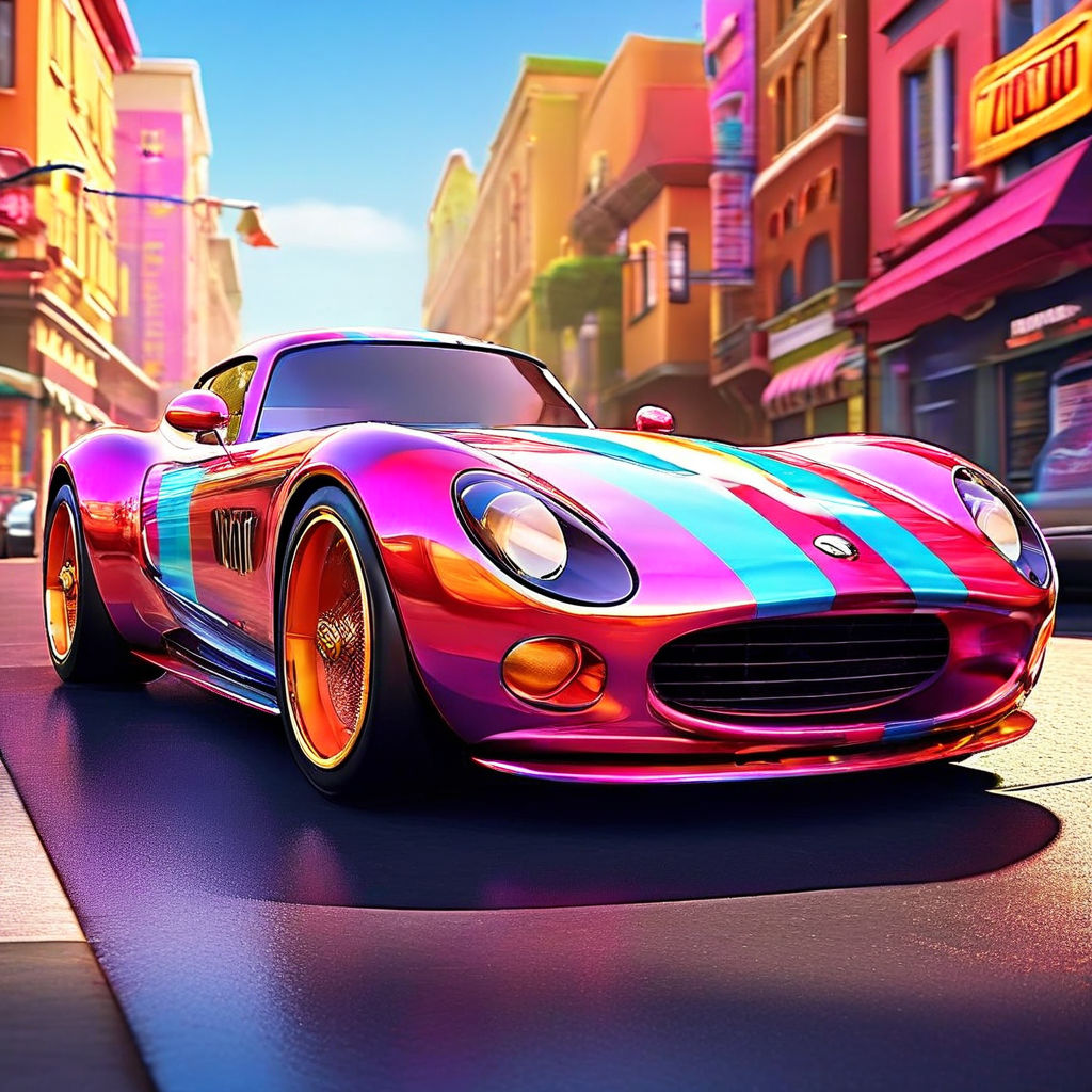 A whimsically animated anthropomorphic sports car by Vinod Hiremath ...