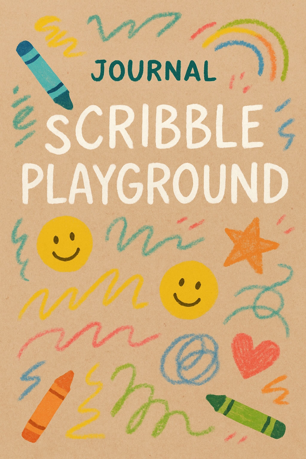 Playful Scribble Playground Journal Cover Art Design EBook Cover