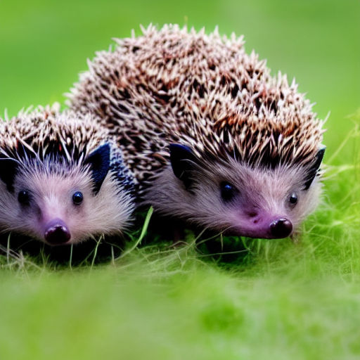 Two funny bald hedgehogs sing songs in the field by Вадим Ульянов ...