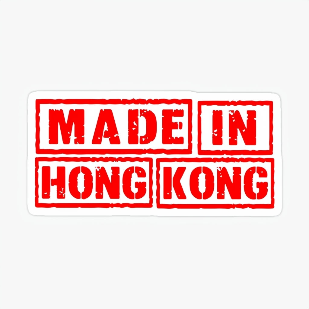 Bold Made in Hong Kong Promotional Sticker Design