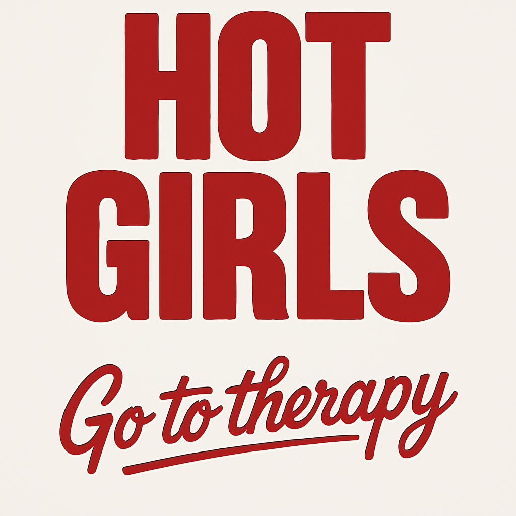 Bold Hot Girls Go to Therapy Minimalist Typography Mug