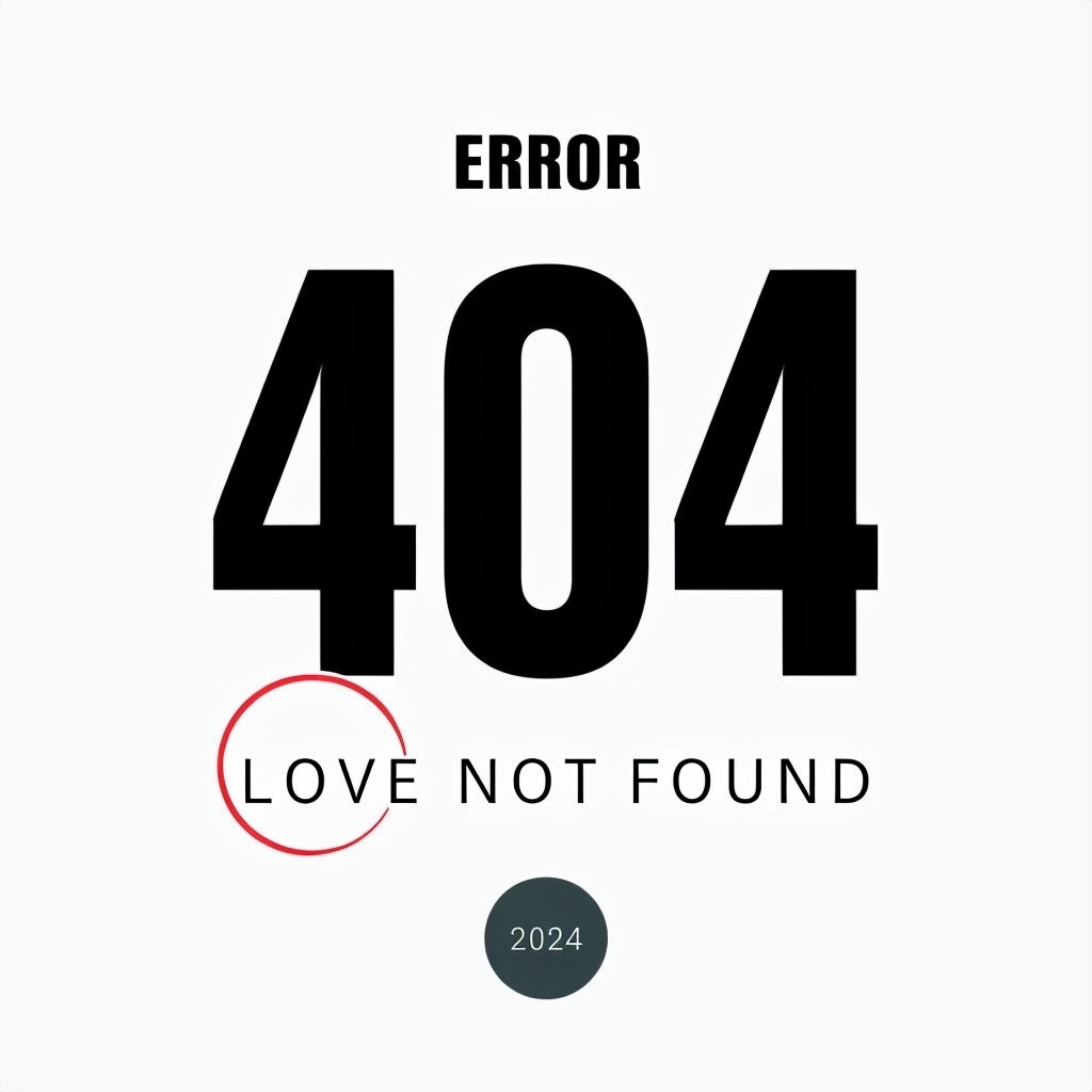 404 ERROR LOVE NOT FOUND Minimalist T-Shirt