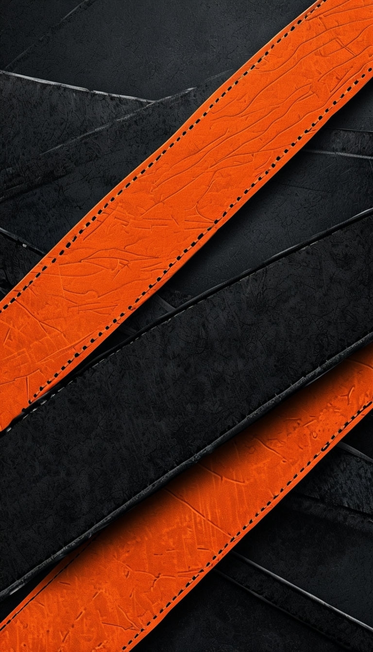 Bold Abstract Orange and Black Geometric Phone Case Cover