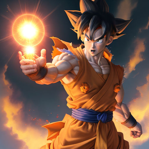 Goku Making Kamehameha With Your Two Hands By Guilherme Melo - Playground