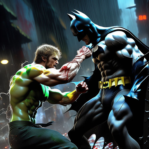 The violence of the DC Universe iron fist vs batman very mus... by joe