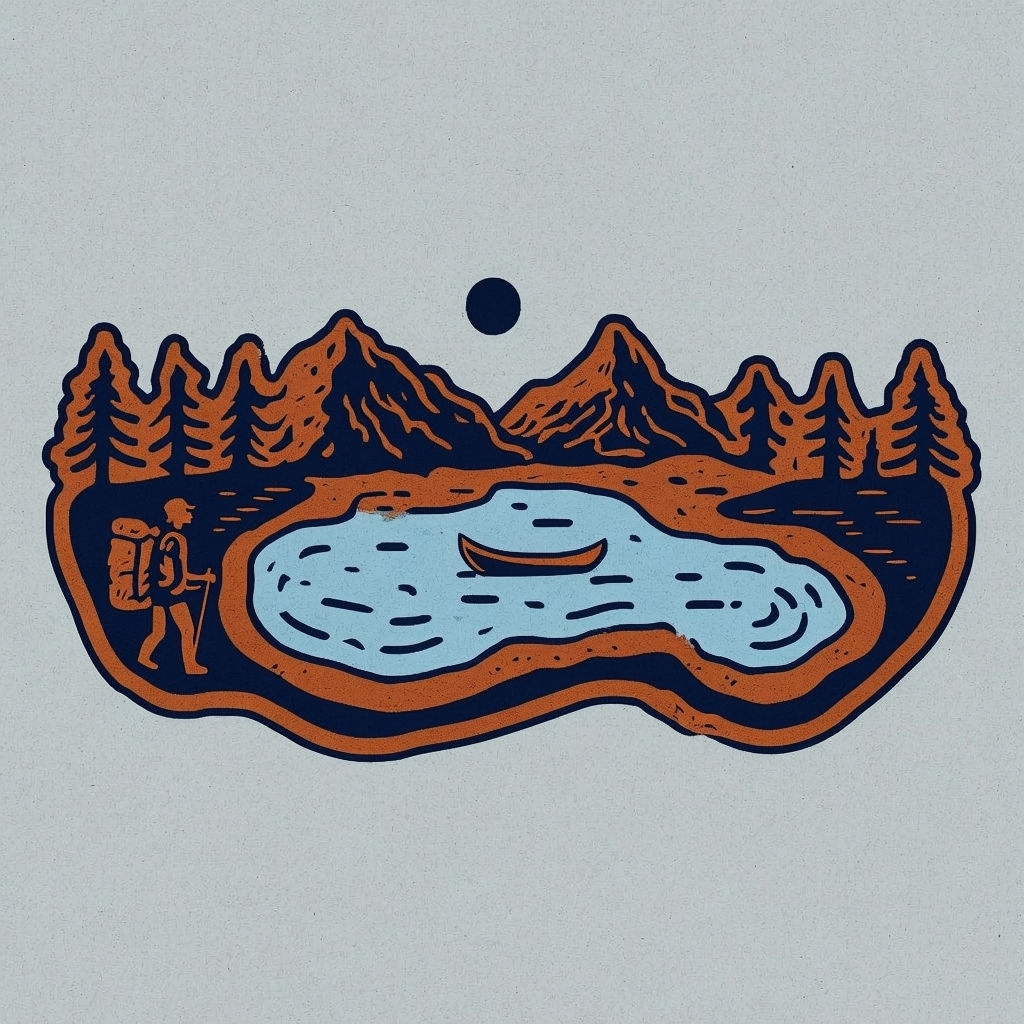 Whimsical Outdoor Adventure Landscape Illustration T-Shirt
