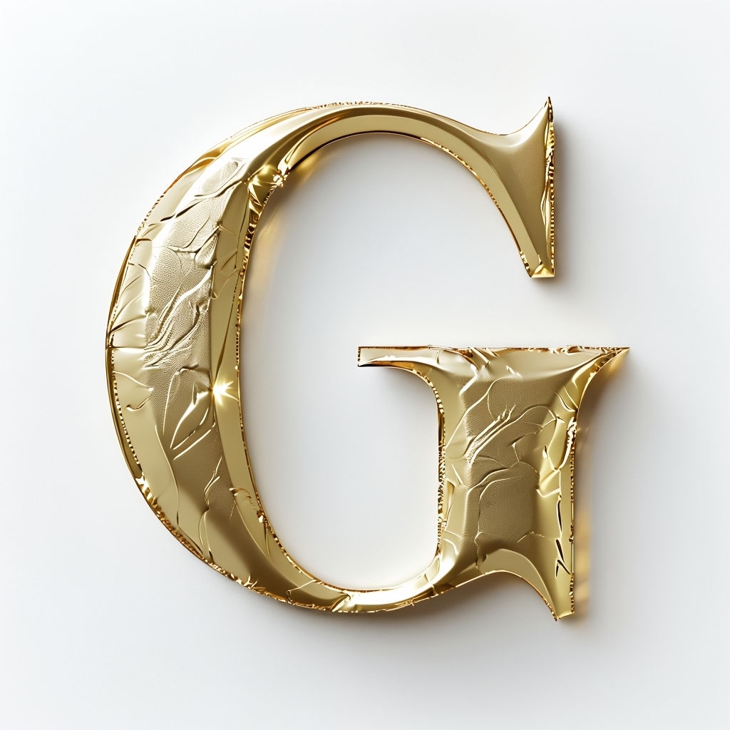 Elegant Gold Foil Letter G Monogram Design