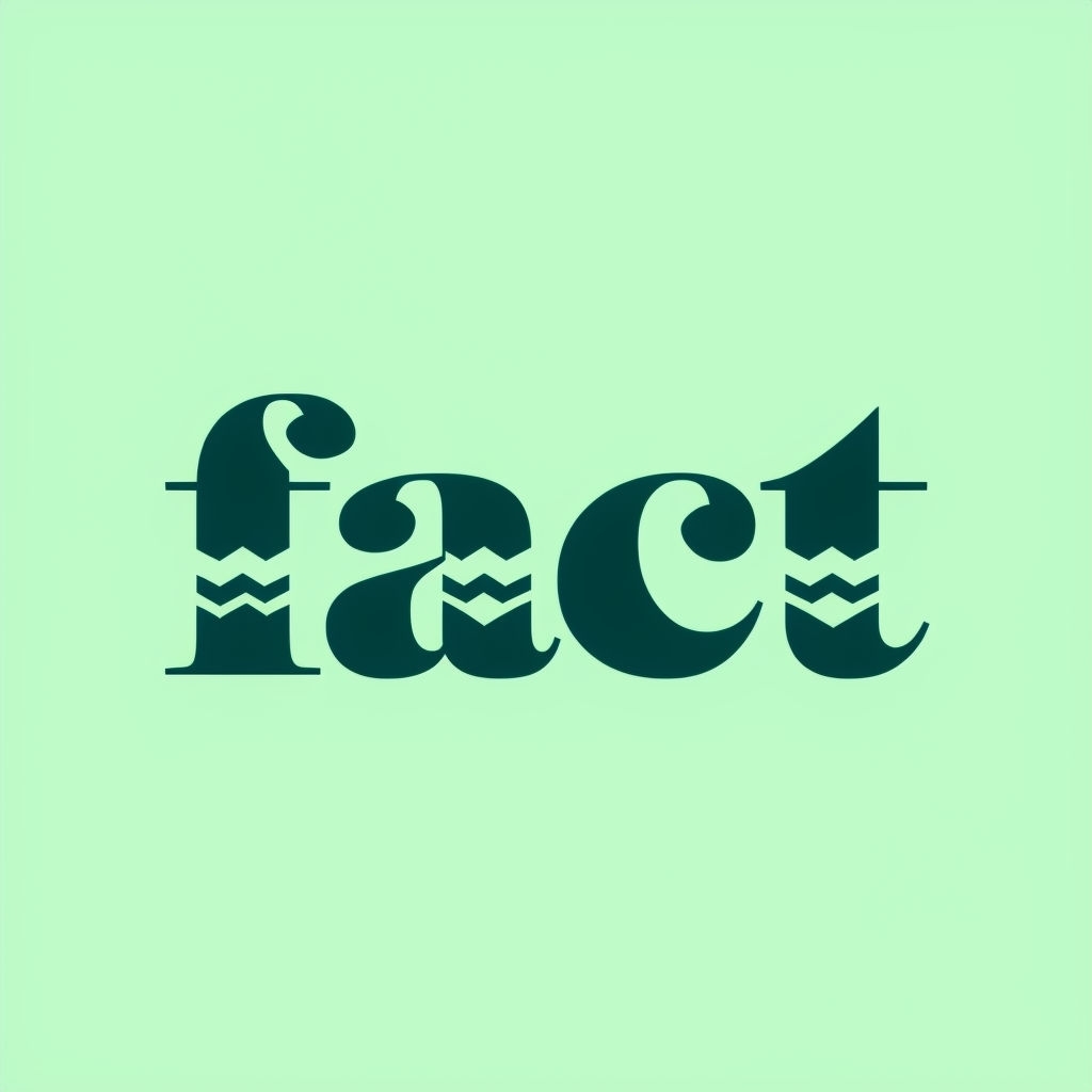 Modern Minimalist Fact Typography Logo Design