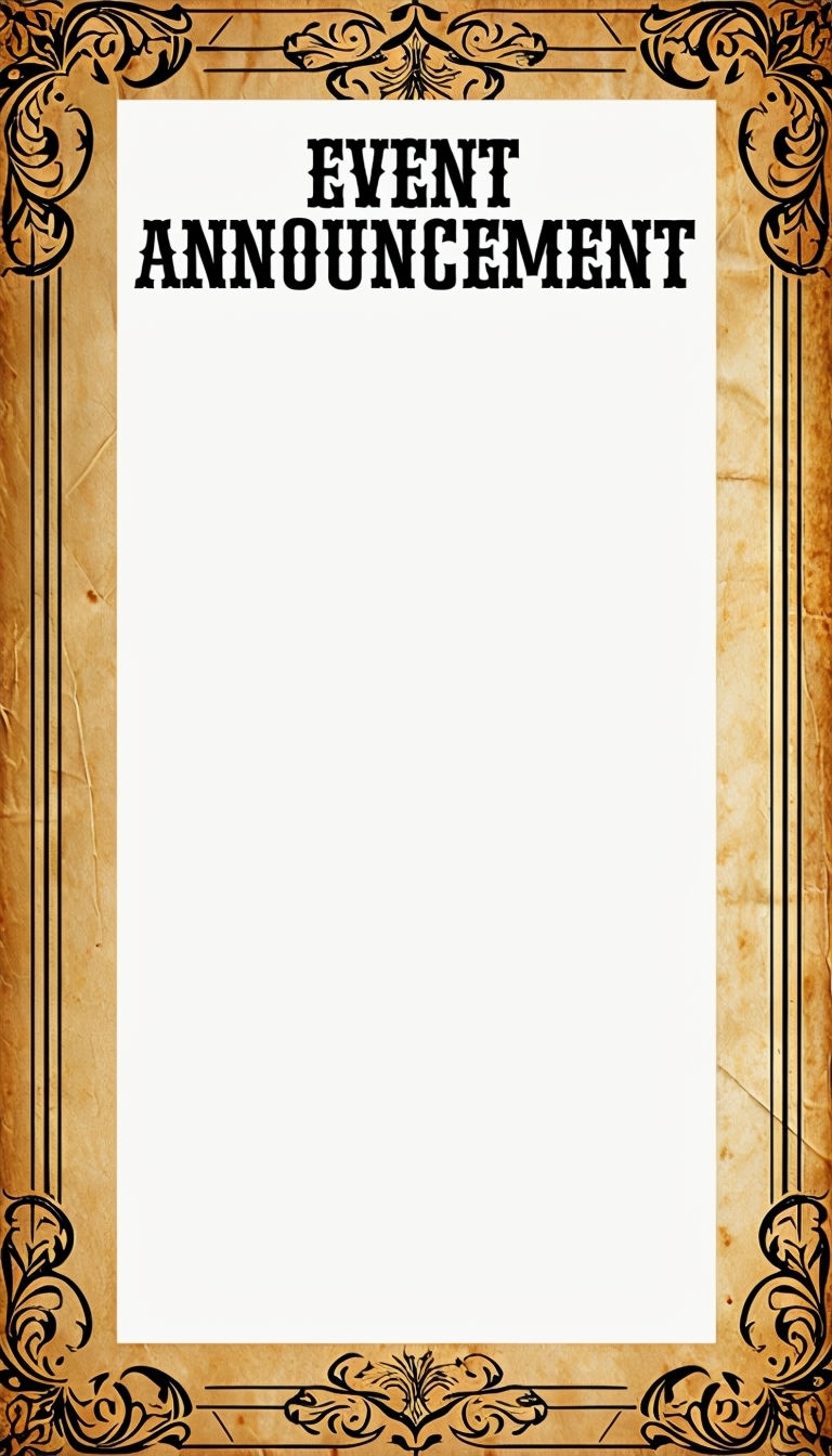 Vintage Western Event Announcement Poster Template for Social Media Post