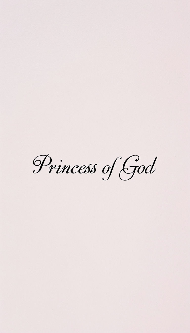 Elegant 'Princess of God' Minimalist Design Phone Case Cover