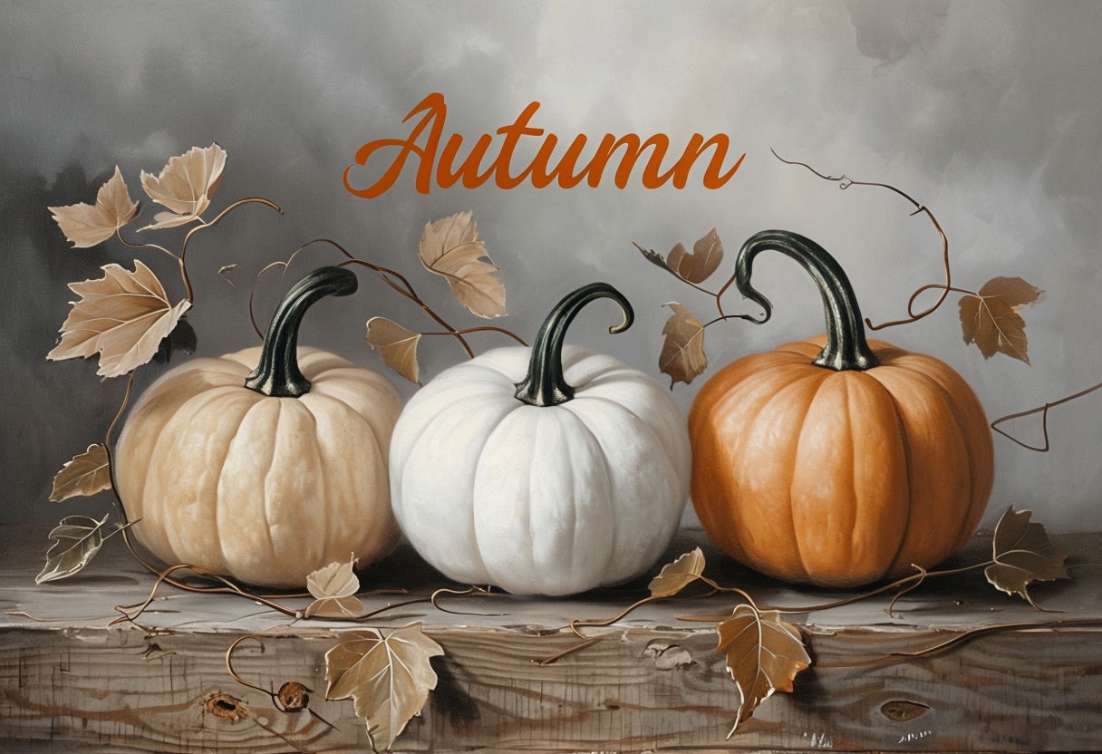 Autumn Still Life Pumpkin Painting Art