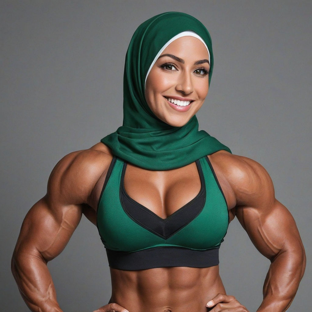 muscle hijab woman