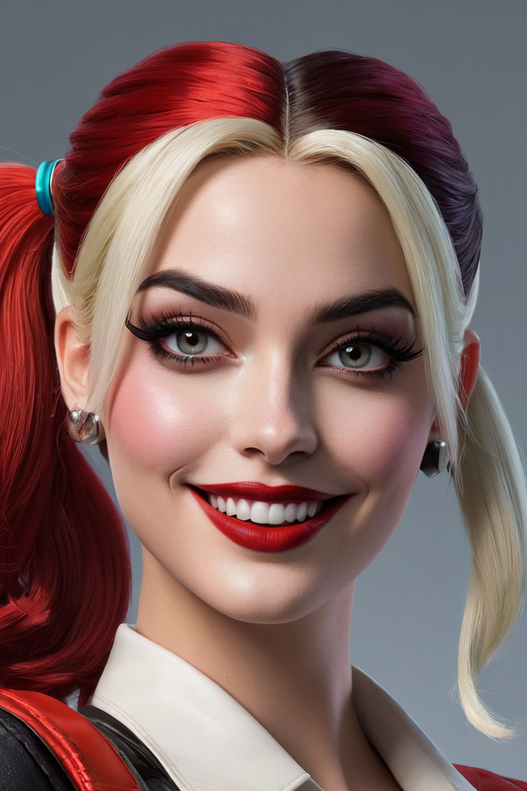 Harley Quinn with the face of Amber Heard