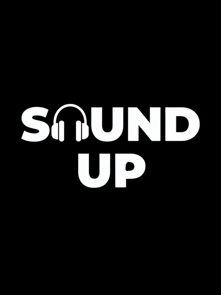 Sound Up Headphone Graphic Minimalist T-Shirt