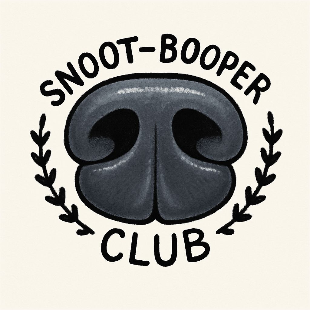 Whimsical Snoot-Booper Club Dog Nose Illustration Sticker