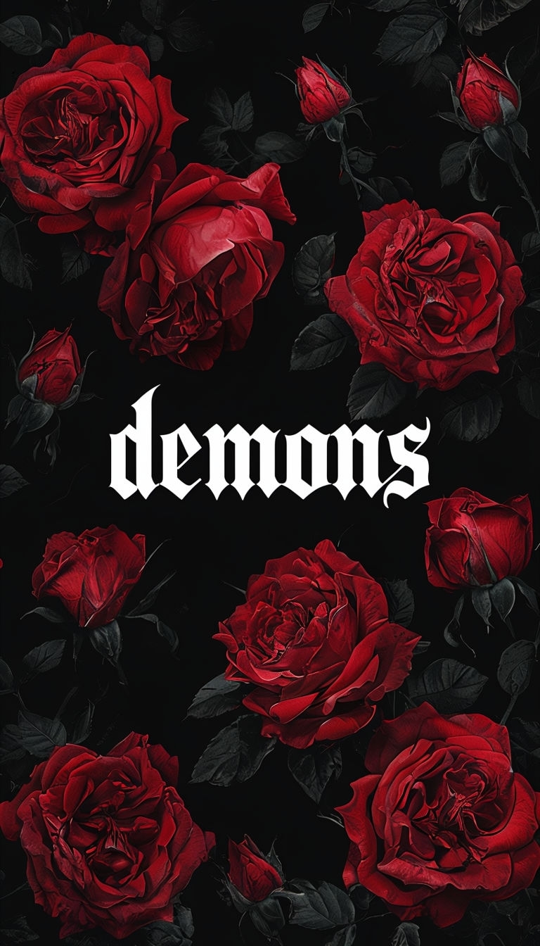 Gothic Red Roses and Demons Dark Phone Case Cover