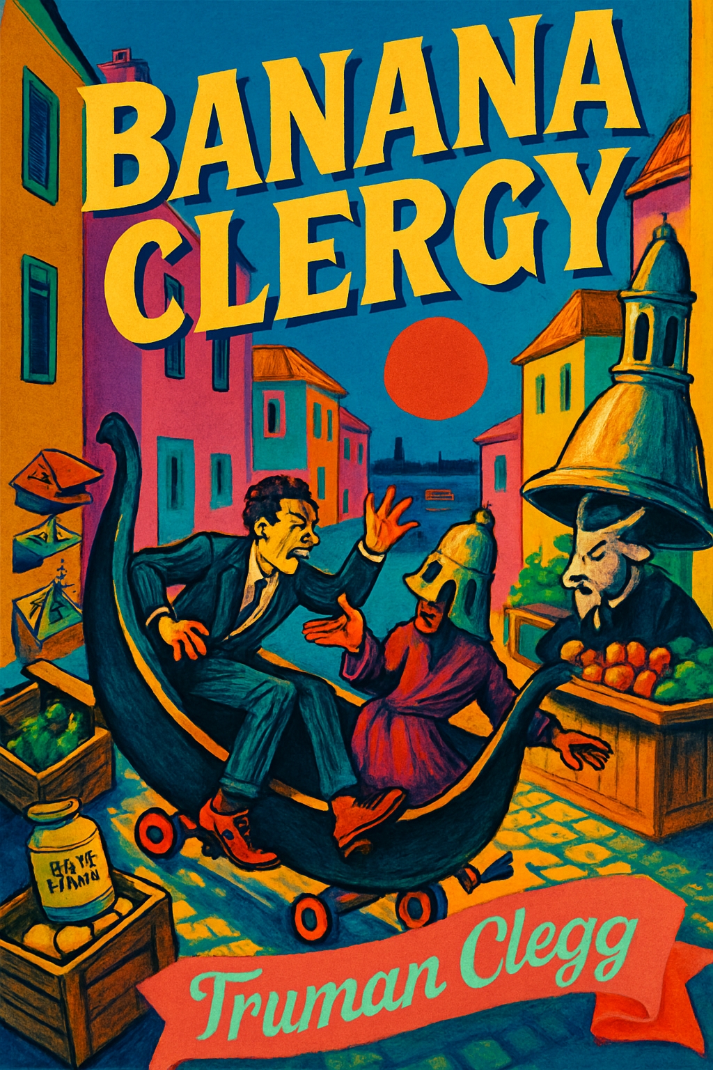 Surreal Whimsical Banana Vehicle Adventure EBook Cover