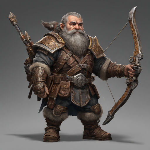 Dwarf dwarven ranger hunter crossbow theseus by Nathan Grammer - Playground