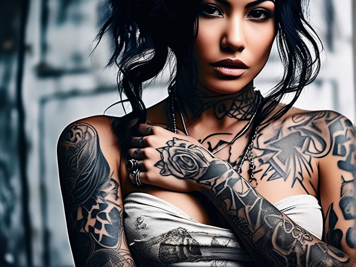 tattooed female