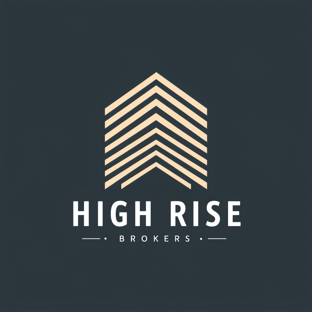 Modern Geometric High Rise Brokers Logo