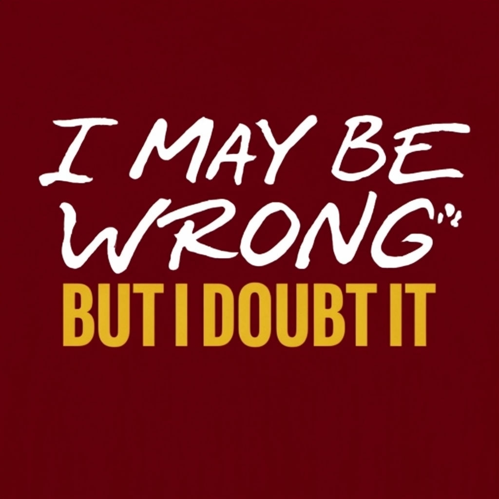 Humorous I May Be Wrong But I Doubt It T-Shirt