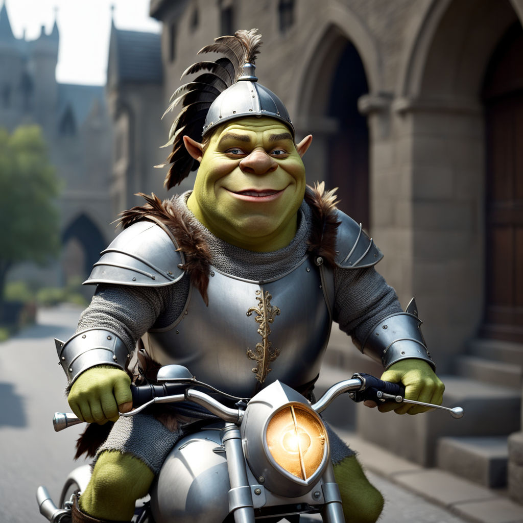 Shrek dressed as a knight by Дмитрий Осинцев (Мценск) - Playground