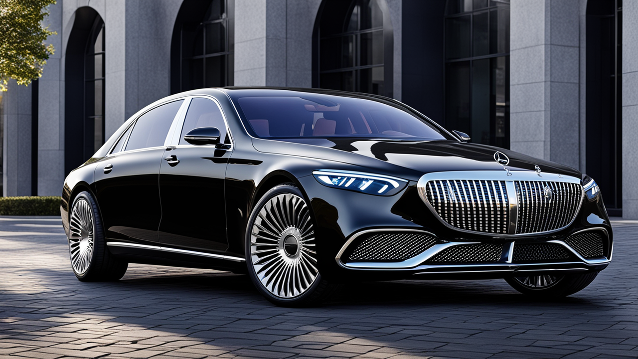 Create a fully realistic image of the new 2024 Mercedes-Mayb... by ...