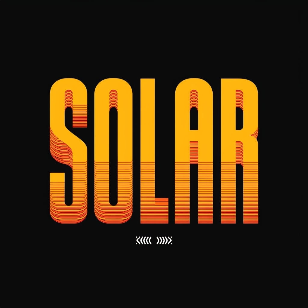 Vibrant Layered Solar Logo Design with Modern Geometric Style Logo