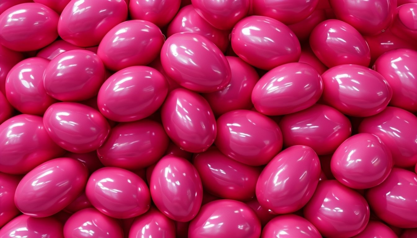Vibrant Magenta Oval Objects Close-Up Photo Backgrounds