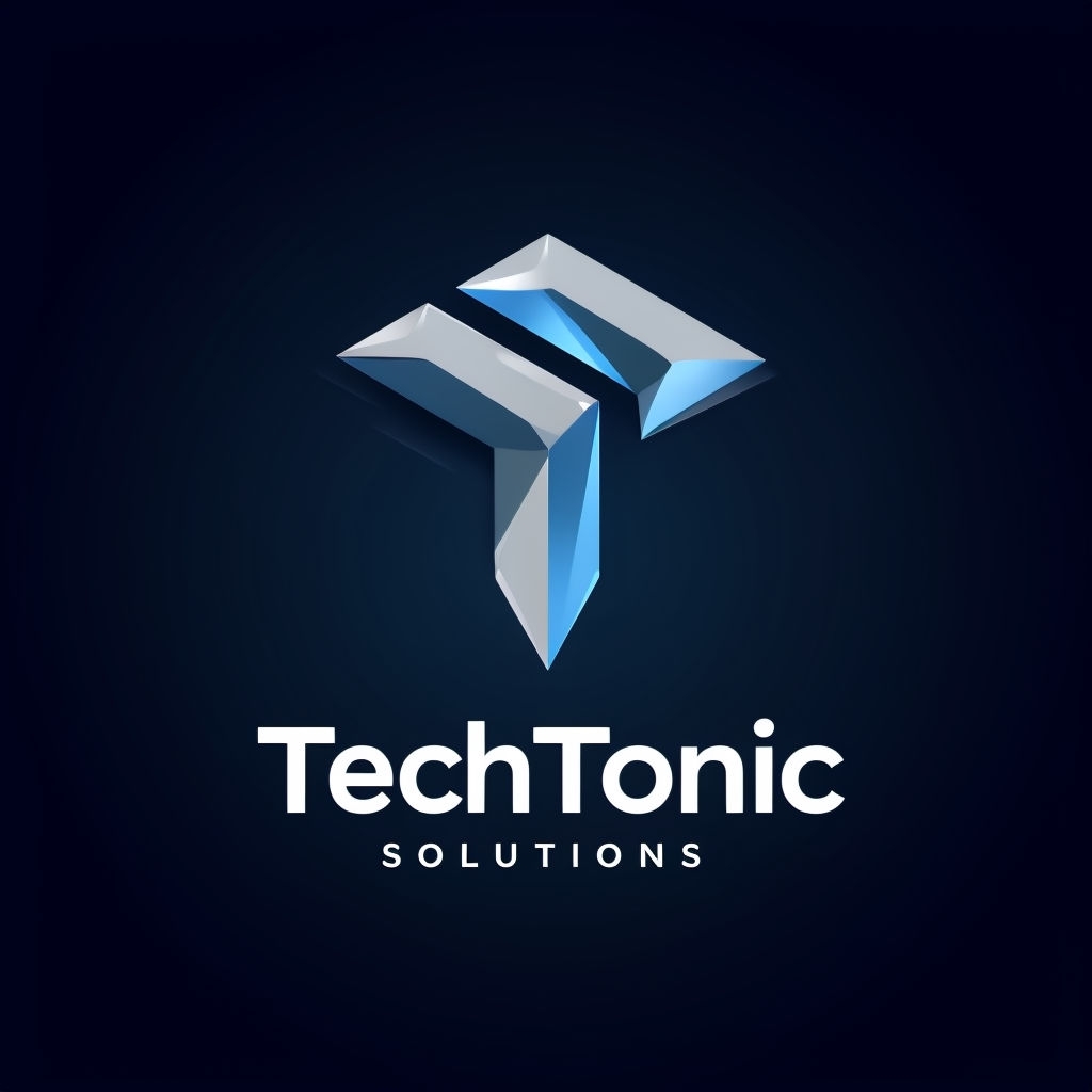 Modern Geometric Triangular Logo Design for TechTonic Solutions Logo