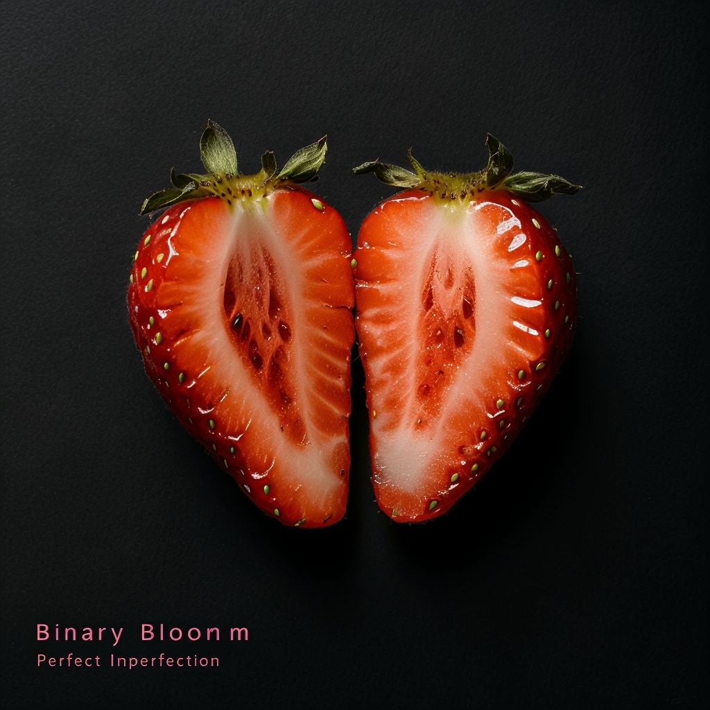 Minimalist Strawberry Contrast Artwork for Perfect Imperfection Album Cover