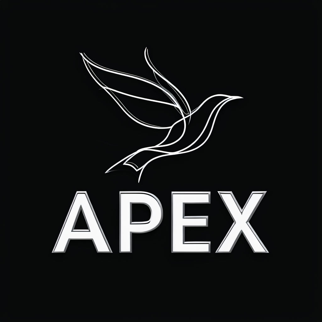 Elegant Minimalist Bird APEX Logo Design - Playground