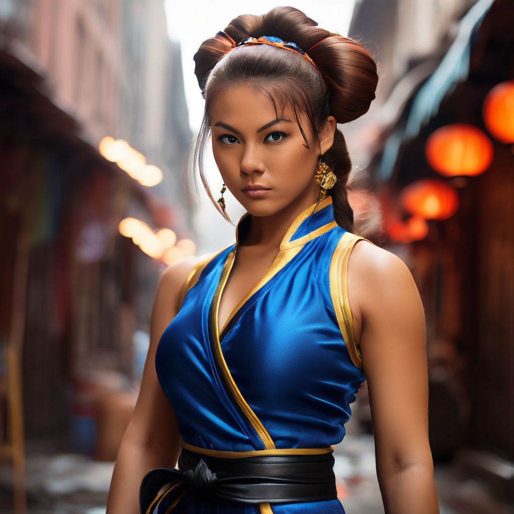 chun li street fighter in indian outfit