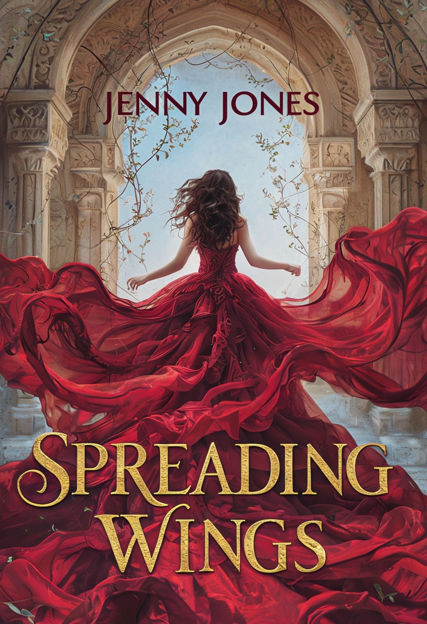 Ethereal 'Spreading Wings' Book Cover by Jenny Jones for Fantasy Genre