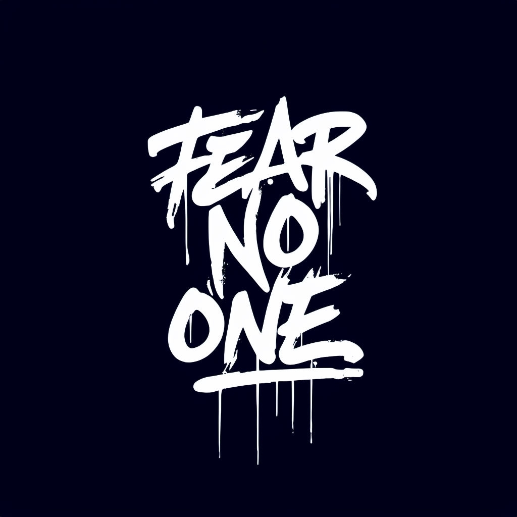 Fear No One Bold Graffiti Art T-Shirt