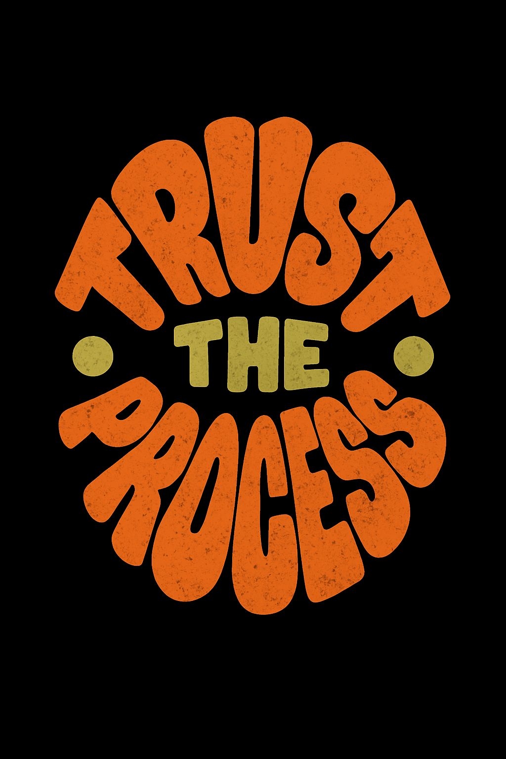 Retro Motivational 'Trust The Process' Graphic T-Shirt
