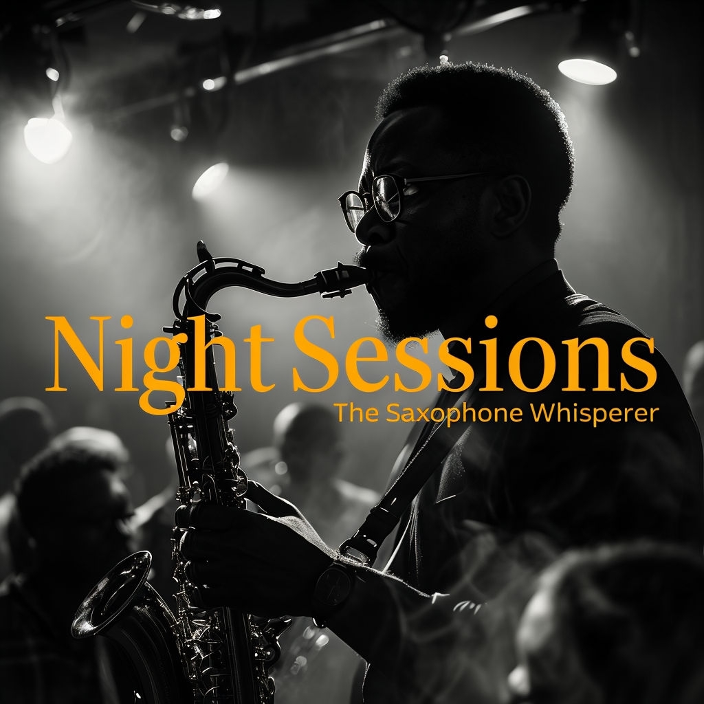 Soulful Saxophonist Night Sessions Dramatic Album Cover