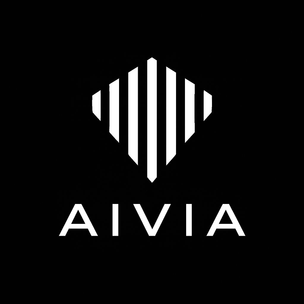 Modern Minimalist AIvia Geometric Diamond Logo