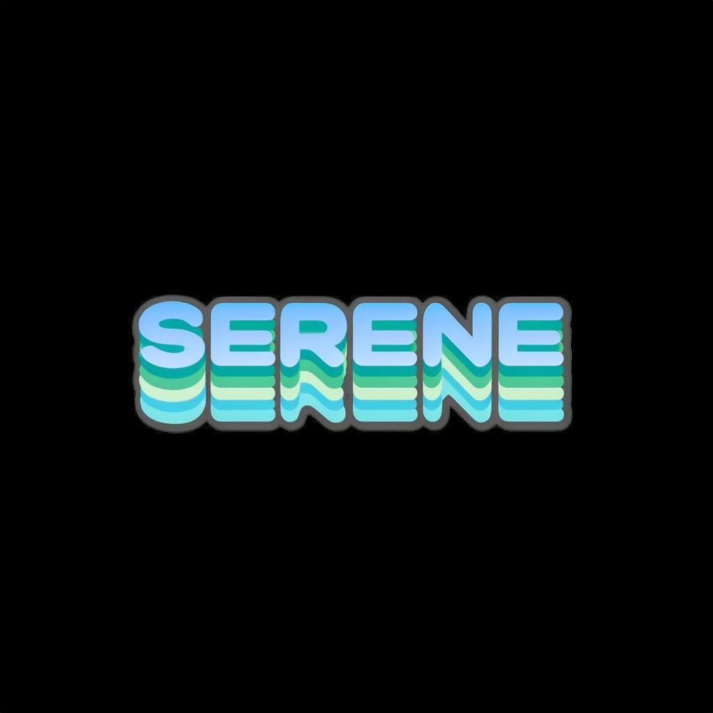 Serene Gradient Typography Art T-shirt